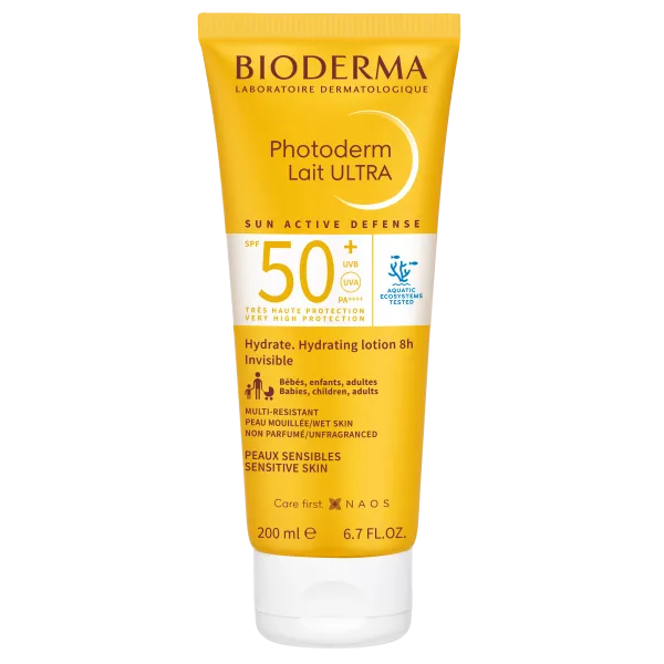 Bioderma Photoderm Lait Ultra Milk SPF 50 apsauginis kūno losjonas nuo saulės, 200 ml