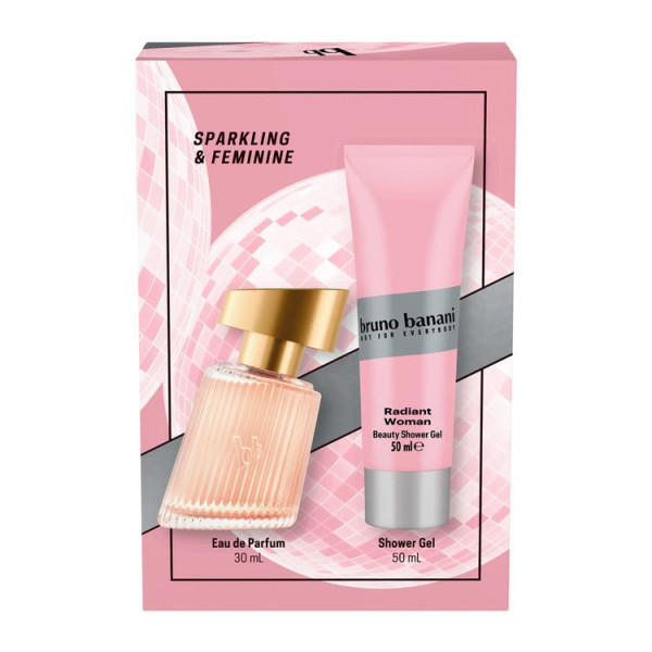 Bruno Banani Radiant Woman rinkinys moterims (EDP, 30 ml + dušo želė, 50 ml)