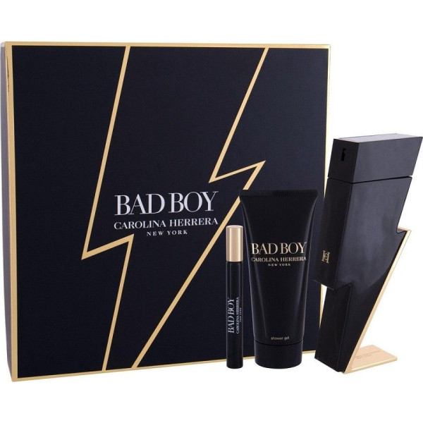 Carolina Herrera Bad Boy Eau de Toilette rinkinys vyrams (Edt 100 ml + Shower Gel 100 ml + Edt 10 ml)