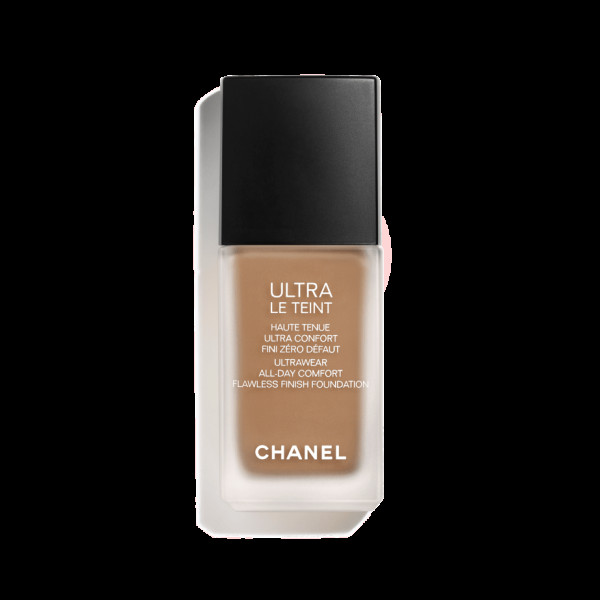 Chanel Ultra Le Teint Flawless Finish Fluid Foundation ilgai išliekanti tobulinanti kreminė pudra, matinis švytintis efektas, atspalvis: BR132, 30 ml