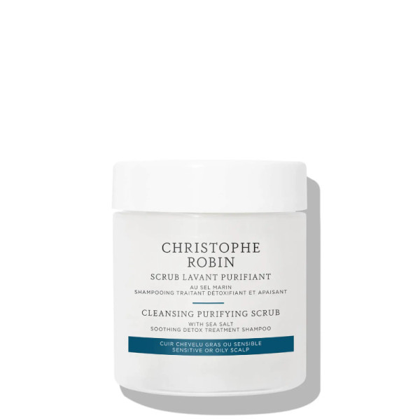 Christophe Robin Cleansing PURIFYING Scrub with Sea Salt galvos odos šveitiklis su jūros druska, 75 ml