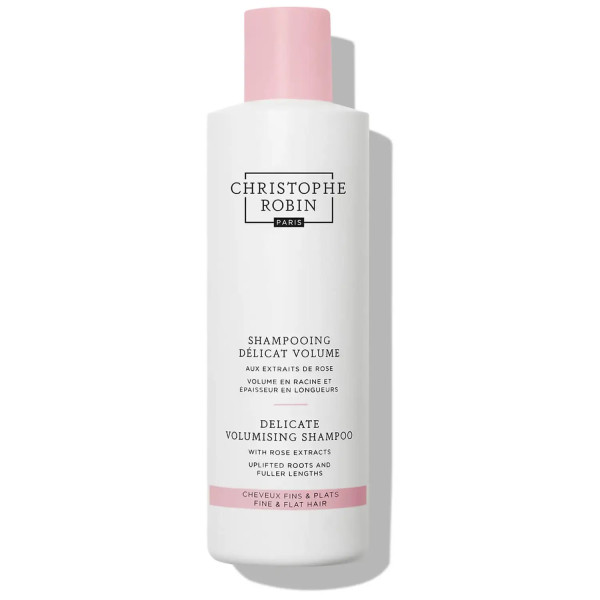 Christophe Robin Delicate VOLUMISING Shampoo with Rose Extracts apimties suteikiantis šampūnas, 250 ml