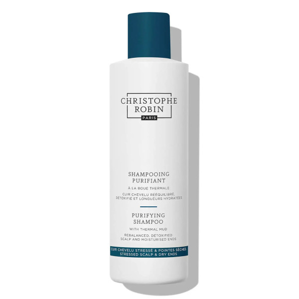 Christophe Robin PURIFYING Shampoo with Thermal Mud valantis šampūnas su terminiu moliu, 250 ml