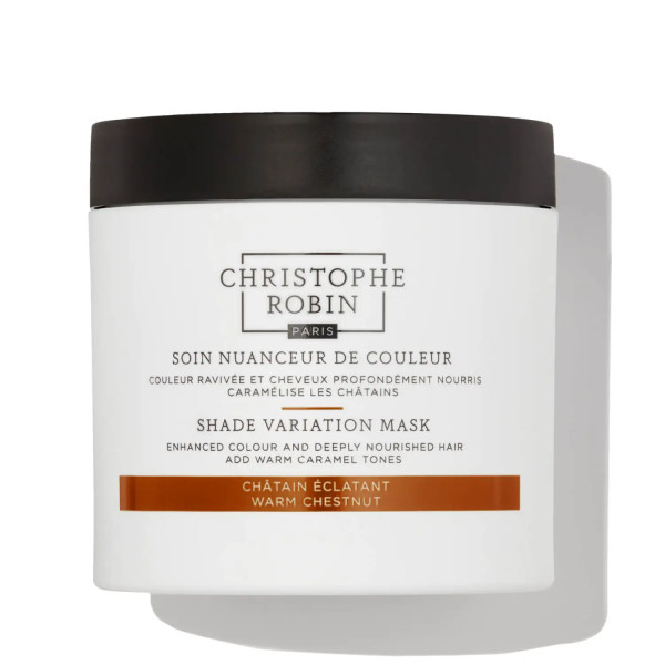 Christophe Robin SHADE VARIATION MASK - WARM CHESTNUT dažanti plaukų kaukė, 250 ml