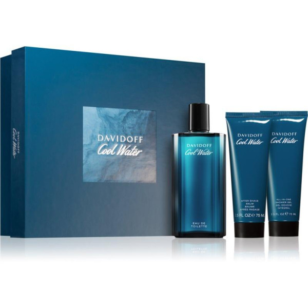 Davidoff Cool Water rinkinys vyrams (EDT, 125 ml + balzamas po skutimosi, 75 ml + dušo želė, 75 ml)