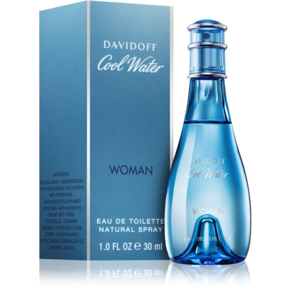 Davidoff Cool Water Woman EDT tualetinis vanduo moterims, 30 ml