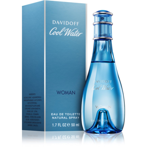 Davidoff Cool Water Woman EDT tualetinis vanduo moterims, 50 ml