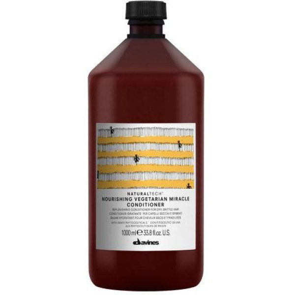 Davines Natural Tech Nourishing Vegetarian Miracle Conditioner kondicionierius su keratinu, 1000 ml