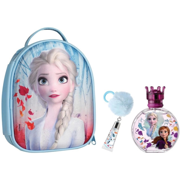 Disney Frozen II Backpack rinkinys vaikams (EDT, 100 ml + lūpų blizgis + kuprinė)