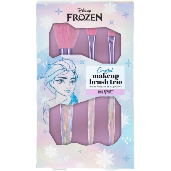 Disney Mad Crystal Beauty Frozen  Make-Up Brush Trio makiažo šepetėlių rinkinys vaikams, 3 vnt.