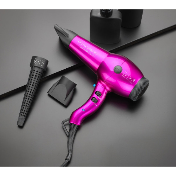 Diva Pro Styling Ultima 5000 Pro Hair Dryer Pink plaukų džiovintuvas, rožinės spalvos