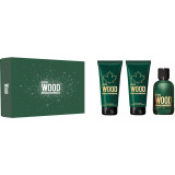 Dsquared2 Green Wood rinkinys vyrams (EDT, 100 ml + dušo želė, 100 ml + balzamas po skutimosi, 100 ml)