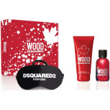 Dsquared2 Red Wood rinkinys moterims (EDT, 50 ml + dušo želė, 100 ml + miego kaukė)