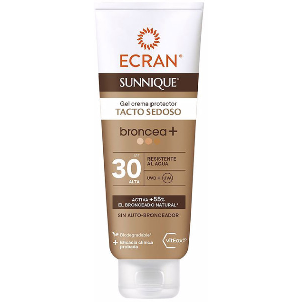 Ecran Sunnique Broncea Gel-Crema SPF 30 apsauginis gelinis kremas nuo saulės, 250 ml