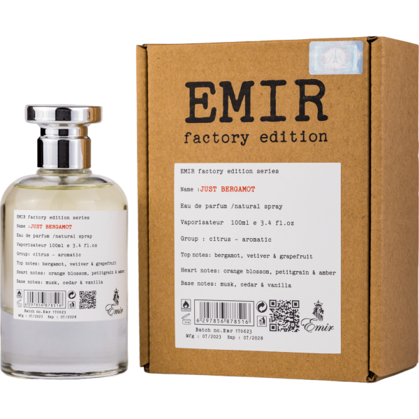 Emir Just Bergamot Factory Edition EDP parfumuotas vanduo unisex, 100 ml