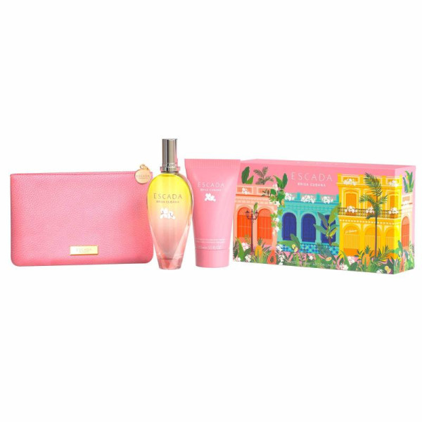 ESCADA Brisa Cubana rinkinys moterims (EDT, 100 ml + kūno losjonas, 150 ml + kosmetinė)