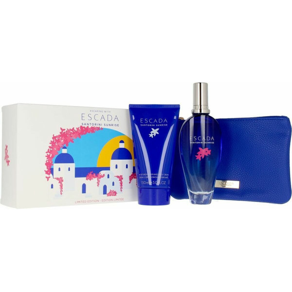 Escada Santorini Sunrise Gift Set dovanų rinkinys (EDT, 100 ml + kūno kremas, 150 ml + kosmetinė)