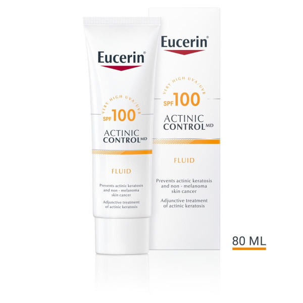 Eucerin Actinic Control Md Fluido SPF 100 apsauginis fluidas nuo saulės, 80 ml