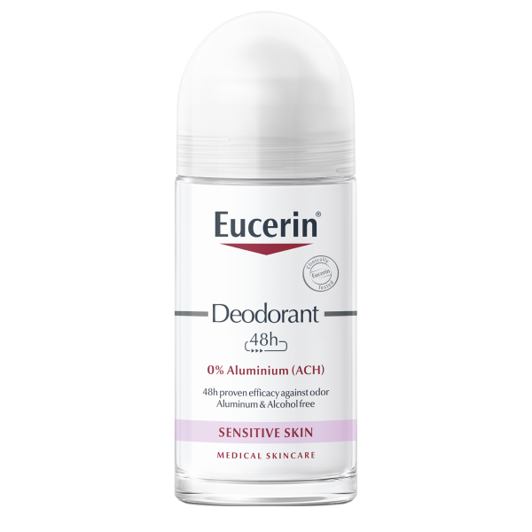 Eucerin Deodorant Roll On 0% Aluminium Sensitive Skin rutulinis dezodorantas jautriai odai, 50 ml