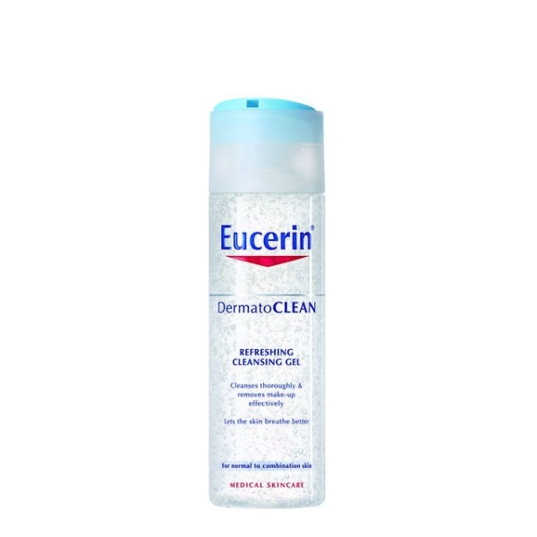 Eucerin DermatoCLEAN Refreshing Cleansing Gel veido prausimosi gelis, 200 ml