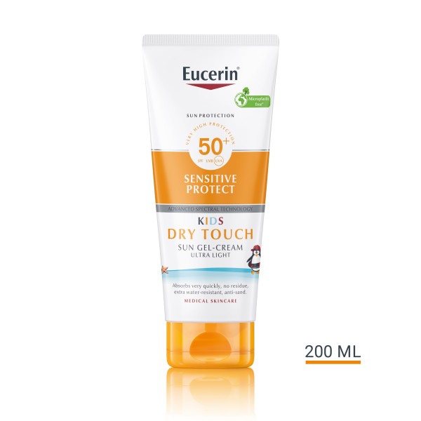 Eucerin Sun Sensitive Protect SPF50+ gelis-kremas nuo saulės vaikams, 200 ml