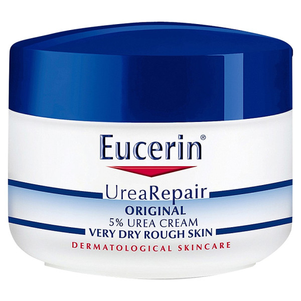  Eucerin UreaRepair 5% Urea Original Cream kūno kremas su 5% šlapalo, 75 ml