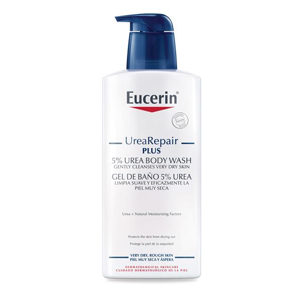 Eucerin Urearepair Plus Replenishing Body Wash prausimosi losjonas, 400 ml