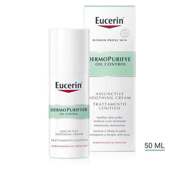 EucerinDermoPurifyer Oil Control Adjunctive Soothing Cream raminamasis kremas, 50 ml