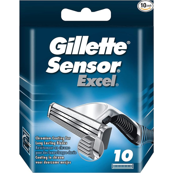 Gillette Sensor Excel skustuvo galvutės, 10 vnt.