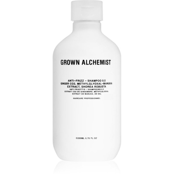 Grown Alchemist Anti-Frizz Shampoo 0.5 šampūnas nepaklusniems, šiauštis linkusiems plaukams, 200 ml