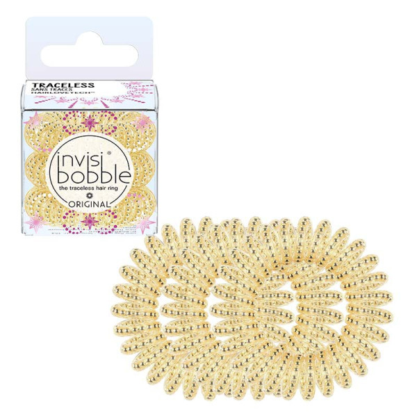 Gumytės plaukams Invisibobble Original - Gold Rush Time To Shine, 3 vnt.