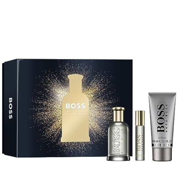 Hugo Boss BOSS Bottled rinkinys vyrams (EDP, 100 ml + EDP miniatiiūra, 10 ml + dušo želė, 100 ml)