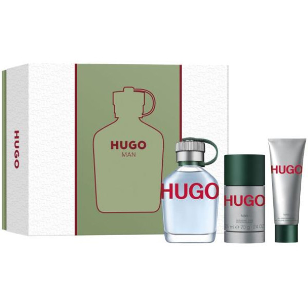 Hugo Boss HUGO Man rinkinys vyrams (EDT, 125 ml + dezodorantas, 75 ml + dušo gelis, 50 ml)