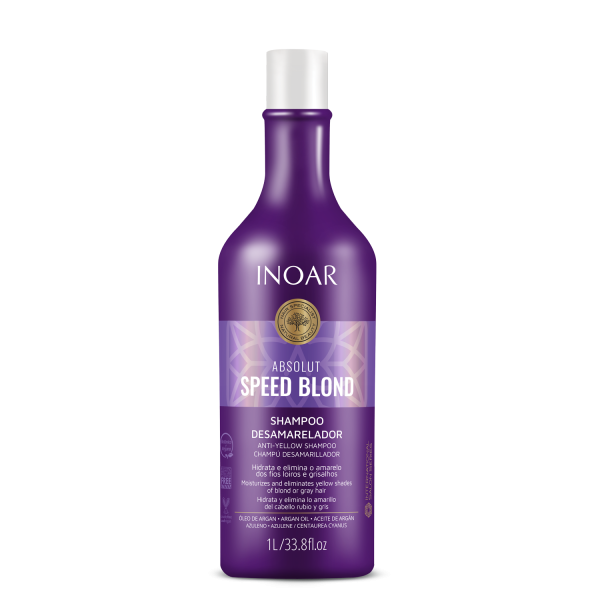INOAR Speed Blond Shampoo - šampūnas šviesiems plaukams, 1000ml