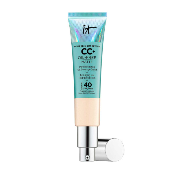 It Cosmetics CC+ Oil Free Matte Cream SPF 40 matiškumo suteikiantis CC kremas, atspalvis: Light, 32 ml
