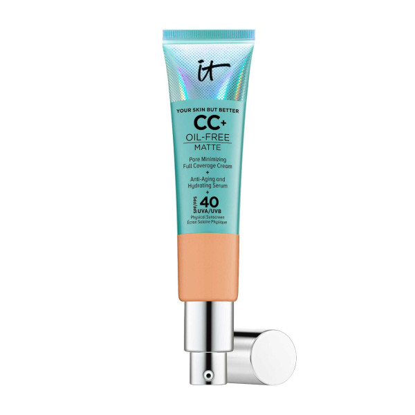 It Cosmetics CC+ Oil Free Matte Cream SPF 40 matiškumo suteikiantis CC kremas, atspalvis: Neutral Tan, 32 ml