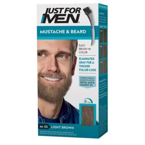 Just For Men Moustache And Beard Light Brown M-25 barzdos ir ūsų dažai, 28., 4 g