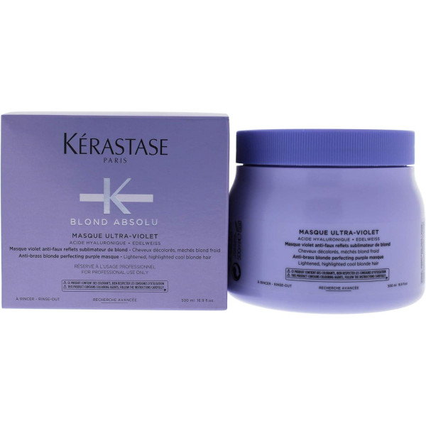 Kérastase Blond Absolu Masque Ultra-Violet geltonus atspalvius neutralizuojanti plaukų kaukė, 500 ml