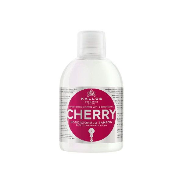 Kallos Cosmetics Conditioning Shampoo with Cherry seed oil šampūnas su vyšnių sėklų aliejumi, 1000 ml