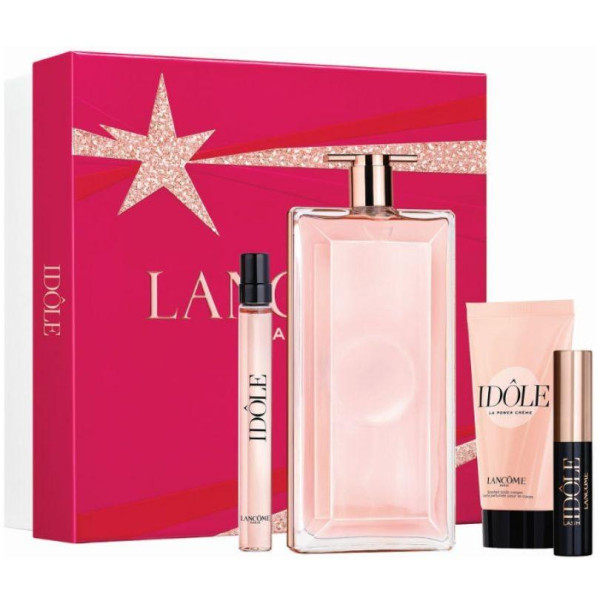 Lancôme Idole rinkinys moterims (EDP, 100 ml + kūno kremas, 50 ml + EDP, 10 ml + blakstienų tušas Lash Idole 01 Glossy Black, 2,5 ml)