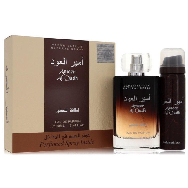 Lattafa Ameer Al Oudh rinkinys unisex (EDP, 100 ml + purškiklis, 50 ml)