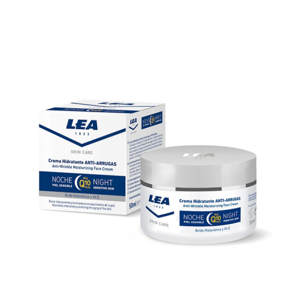 Lea Crema Q 10 Plus Anti-Wrinkle moisturizer cream naktinis drėkinamasis kremas nuo raukšlių, 50 ml