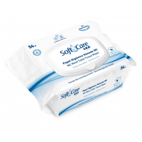 Lea Soft & Care WC Moist Toilet Tissue drėgnas tualetinis popierius, 54 vnt.
