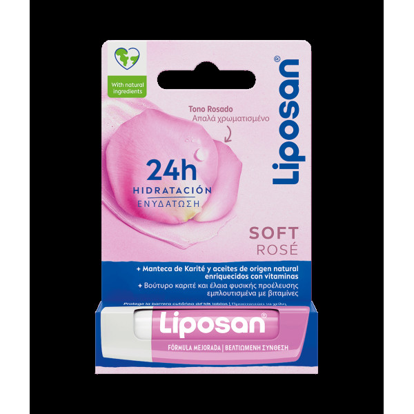 Liposan Soft Rosé Lip Balm lūpų balzamas, 4.8 g