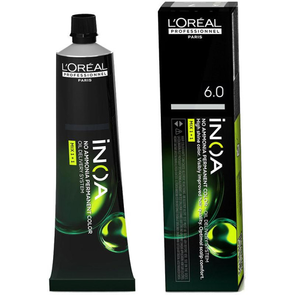 L'oreal Professionnel Inoa Permanent Hair Dye ilgalaikiai plaukų dažai, atspalvis: 6.0 Deep Cover Dark Blonde, 60 g