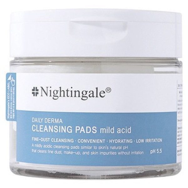 Makiažo valymo padeliai Nightingale Derma Cleansing Pads Mild Acid, 70 padelių