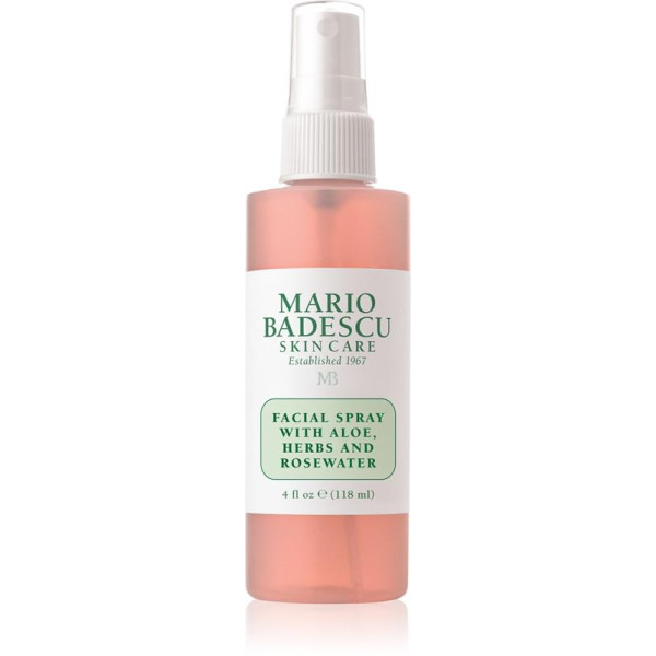 Mario Badescu Facial Spray with Aloe, Herbs and Rosewater tonizuojamoji veido dulksna, 118 ml