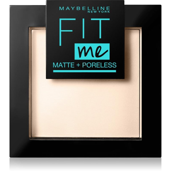 Maybelline Fit Me Matte & Poreless Powder kompaktinė pudra, atspalvis: 105 Natural Ivory, 9 g