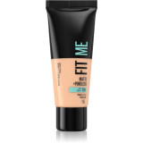 Maybelline Fit Me! Matte + Poreless Makeup skystas makiažo pagrindas, 115 Ivory, 30 ml