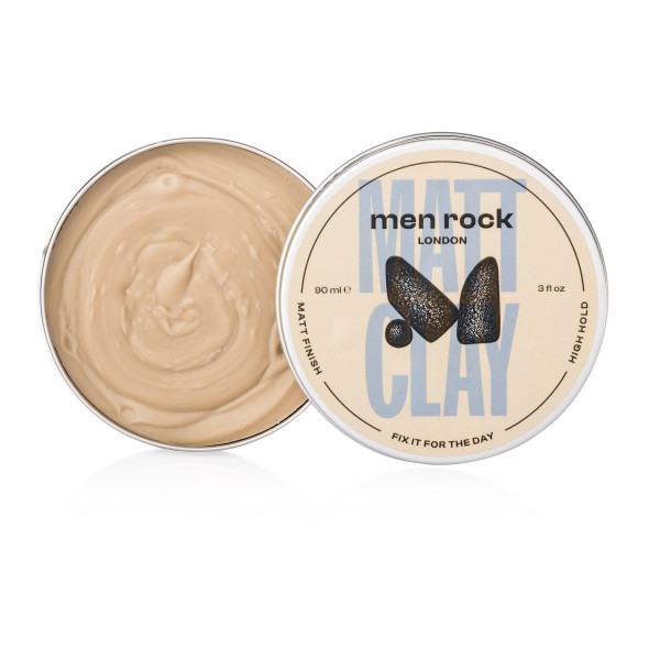 Men Rock Matt Clay Matinis plaukų modeliavimo molis, 30 ml